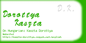 dorottya kaszta business card